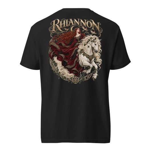 Back view of black Corrupt Couture Rhiannon T-shirt, The Mabinogion collection