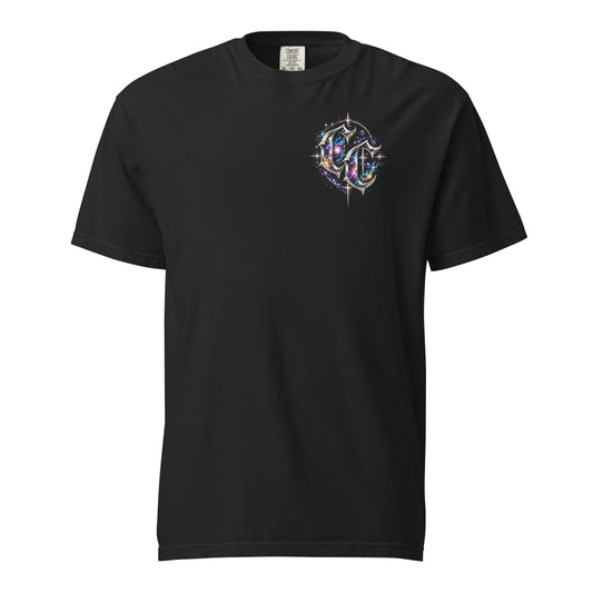Corrupt Couture Psychonaut premium heavyweight graphic T-shirt, front view