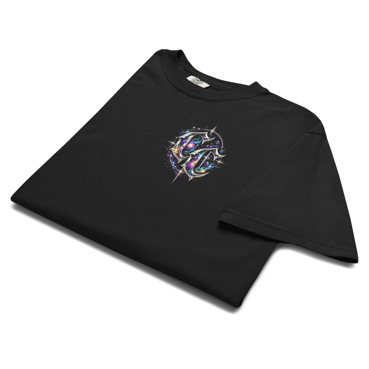 Corrupt Couture Cosmic Entity premium heavyweight graphic T-shirt, front view