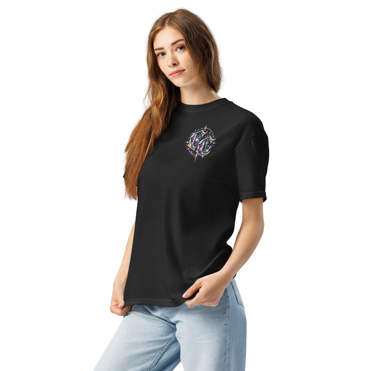 Corrupt Couture Third Eye premium heavyweight graphic T-shirt, left front view