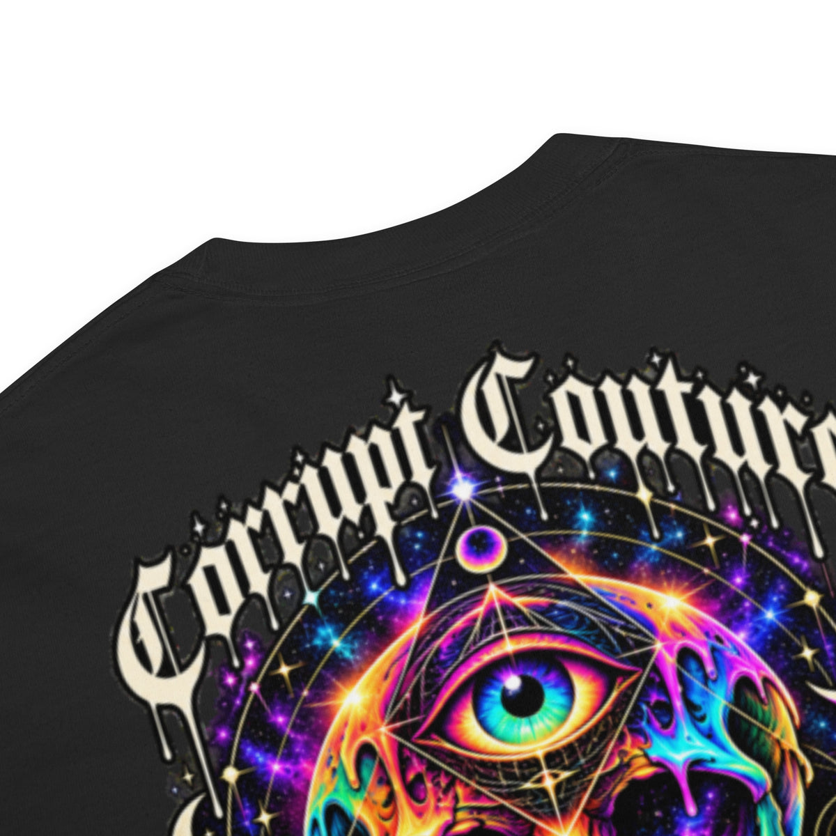 Corrupt Couture Third Eye premium heavyweight graphic T-shirt, product view